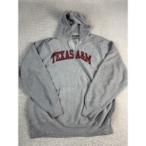 Texas A&M Aggies Hoodie Sweatshirt Mens Large Gray NCAA Football Steve & Barry's